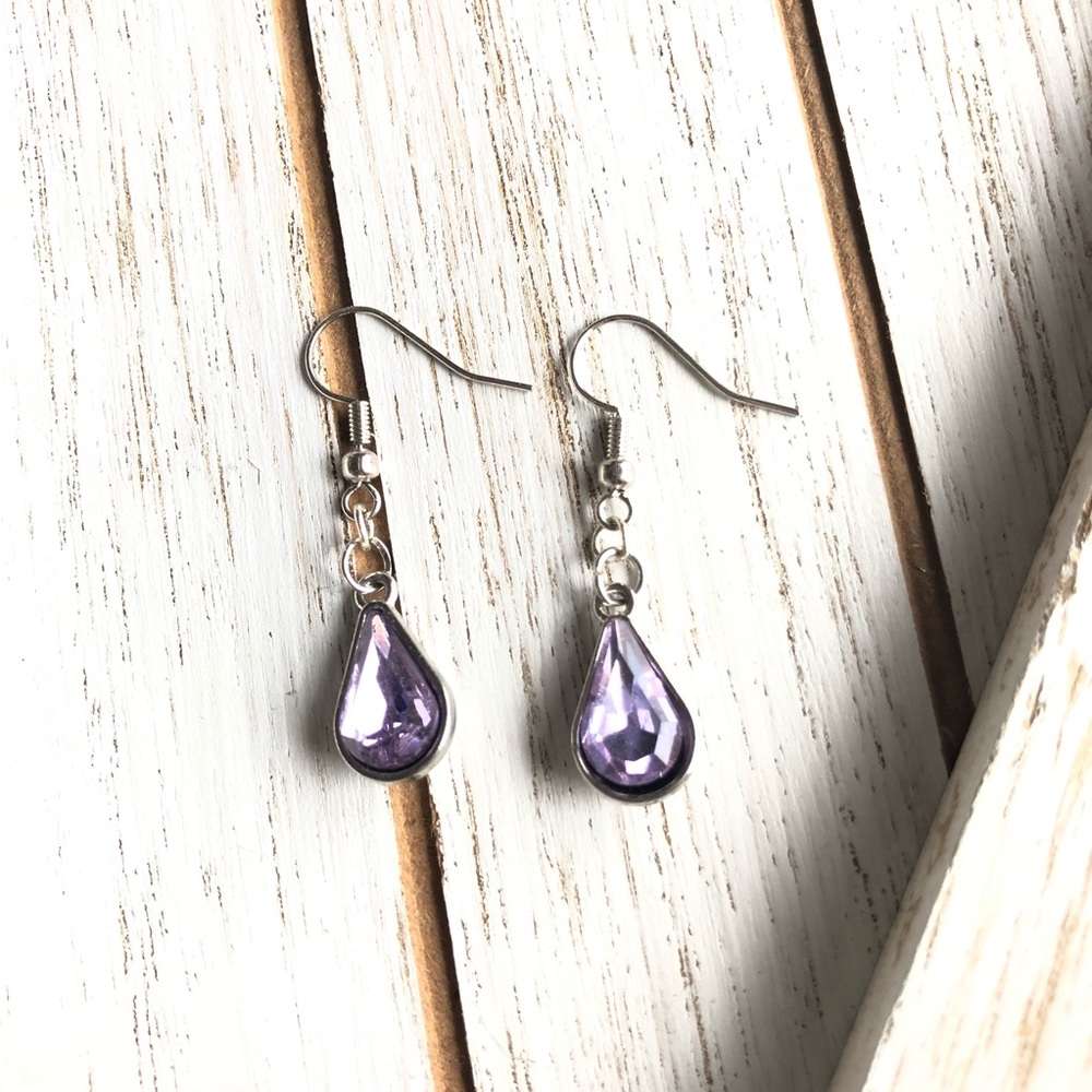 Teardrop Gem Earrings - Picture 3 of 3